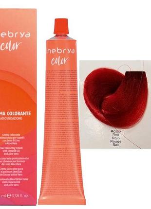 Крем-краска цвет супербустер красный superbooster red inebrya color, 100 мл