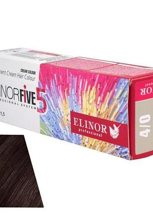 Краска для волос elinorfive5 professional шатен 4/0 100 мл