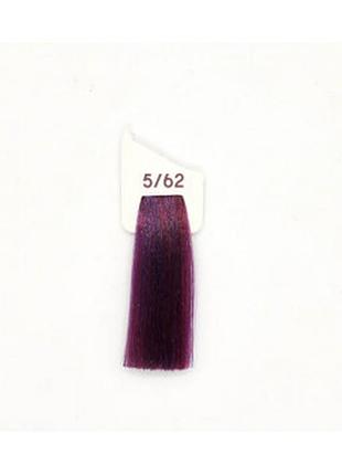 Крем-фарба 5/62 світло-каштановий червоний фіолетовий inebrya color, 100 мл