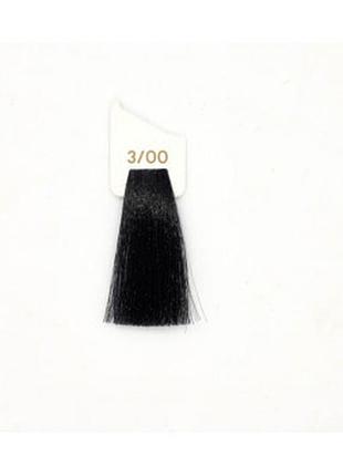 Крем-фарба 3/00 інтенсивний темно-каштановий inebrya color, 100 мл