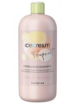 Шампунь освіжаючий з м'ятою inebrya refreshing shampoo mint 1000 мл