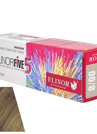 Краска для волос 8/00 elinorfive5 professional светло-русый для седины 100 мл