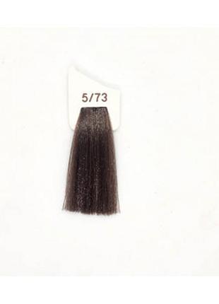 Крем-фарба 5/73 світлий каштановий коричнево-золотистий inebrya color, 100 мл