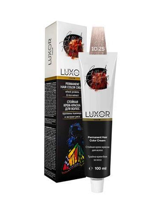 Крем-фарба для волосся 10.25 платиновий блондин фіолетовий махагоновий luxor professional 100 мл