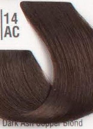 Професійна фарба для волосся 6/14ас темний холодний шоколадний блонд spa master professional cream color 100 мл