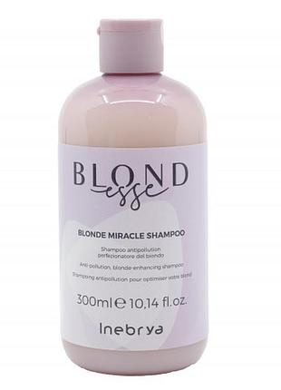 Хелатирующий шампунь для блонд inebrya blonde miracle shampoo 300 мл