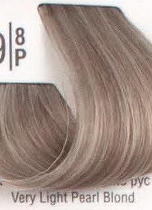 Професійна фарба для волосся 9/8p дуже світлий перлиновий блонд spa master cream color 100 мл