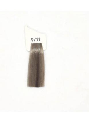 Крем-фарба 9/11 світлий блондин інтенсивний попелястий inebrya color, 100 мл