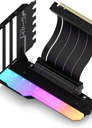 Вертикальное крепление видеокарты ezdiy-fab pcie 4.0 vertical gpu mount с riser cable, без argb модуля