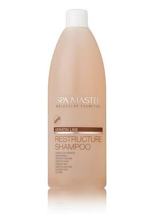 Реструктурирующий шампунь с кератином spa master (970 мл) sm 135