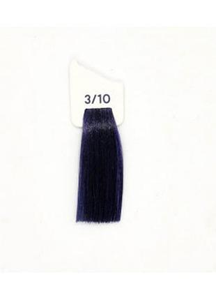 Крем-фарба 3/10 темно-каштановий синій inebrya color, 100 мл