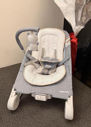 Детский шезлонг ingenuity с технологией happy belly
