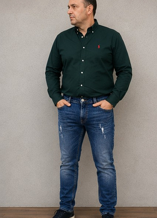 Мужские джинсы diesel thommer-c w34 l32 xl 50 темно-синие зауженные стрейч