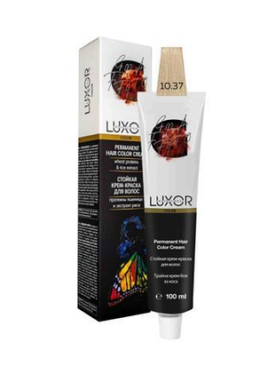 Крем-краска для волос 10.37 платиновый золотистый блондин шоколадный luxor professional 100 мл