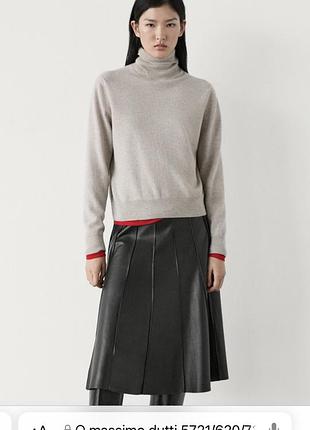 Новый.гольф с кашемиром massimo dutti wool &amp; cashmere turtreneck sweater beige natural оригинал из свежих коллекций