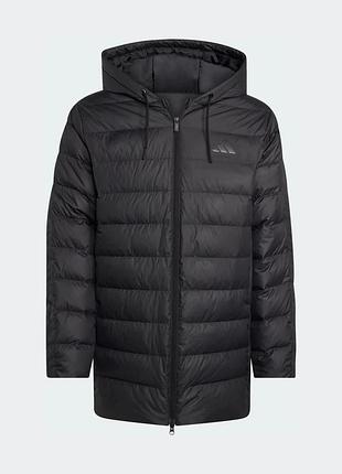 Оригінал пухова парка  чоловіча essentials climawarm 3-stripes jm4061 пуховик адідас чорний довгий зима повсякденний базовий стильний s 2