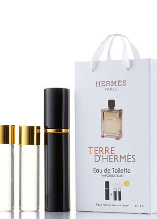 Парфюм набор 3/15 мл hermes terre d'hermes /гермес терри/ 45 мл