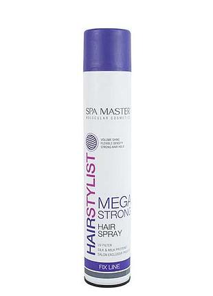 Лак для волосся mega strong hairstylist spa master professional sm 262 400 мл