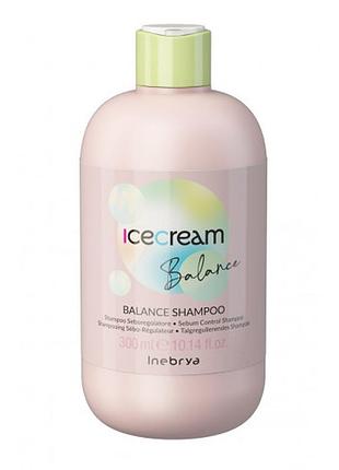 Шампунь для жирного волосся inebrya shampoo balance 300 мл