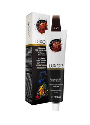 Крем-краска для волос 7.75 блондин шоколадный махагоновый luxor professional 100 мл