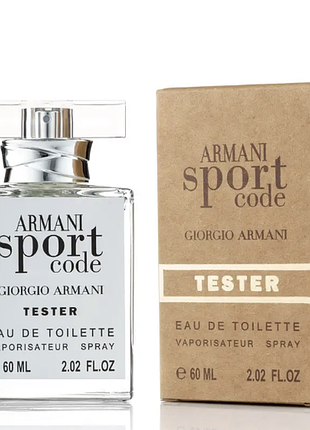 Тестер giorgio armani code sport men / джоржіо армані код спорт для чоловіків/60 мл.