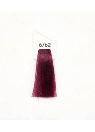 Крем-фарба 6/62 темно-русявий червоно-фіолетовий inebrya color, 100 мл