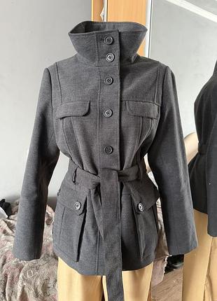Пальто жіноче h&m напівпальто сіре