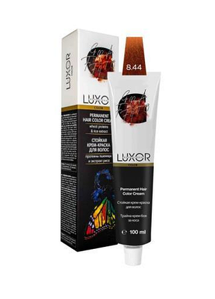 Крем-фарба для волосся 8.44 світлий блондин мідний інтенсивний luxor professional 100 мл