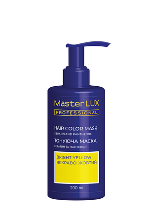 Тонирующая маска для волос ярко-жевтий master lux 200 мл