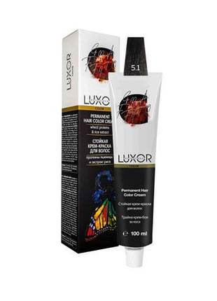 Крем-краска для волос 5.1 светлый коричневый пепельный luxor professional 100 мл
