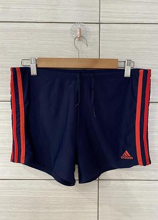 Плавки чоловічі adidas infinitex сині з червоними смужками, розмір xl/54