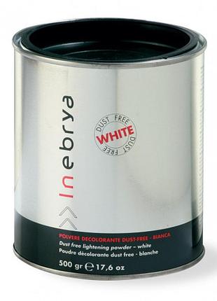 Запаска белой обесцвечивающей пудры inebrya dust free lightening powder white 500 гр