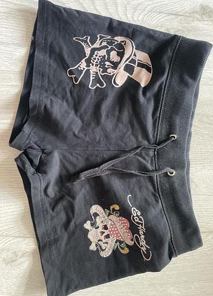 Міні шорти ed hardy жіночі чорного кольору