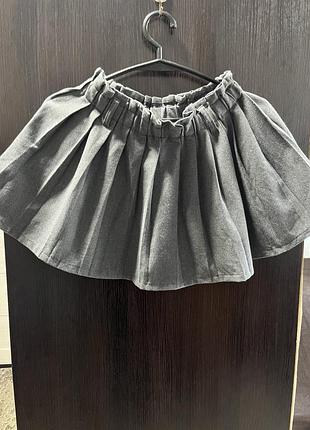 Міні-спідниця жіноча h&m сіра xxs пишна