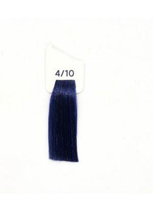Крем-фарба 4/10 каштановий синій inebrya color, 100 мл