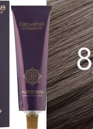 Крем-краска для волос 8/1 светло-русый пепельный demira cream hair color kassia 90 мл