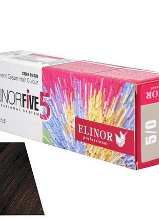 Краска для волос elinorfive5 professional светлый шатен 5/0 100 мл