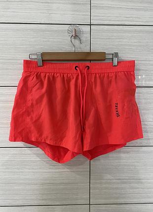 Шорти чоловічі diesel beachwear коралові, розмір l / 50