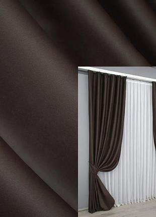Комплект штор vr-textil midnight блекаут 2 шт 150x290 см венге (1678ш)