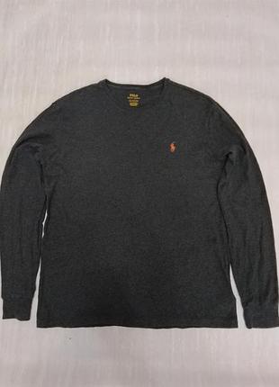 Лонгслів чоловічий polo ralph lauren, сірий