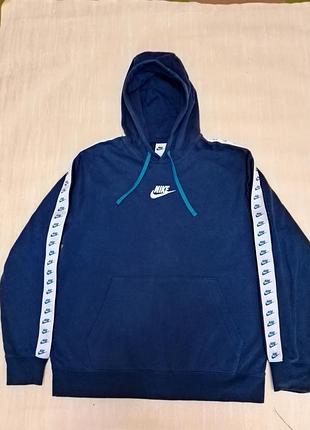 Чоловіче худі nike синє з лампасами