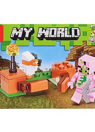 Конструктор дитячий "minecraft" 66117-6, 39 деталей