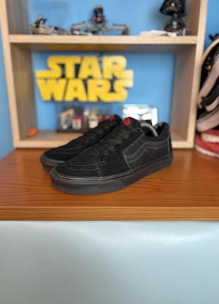 Кеди чоловічі vans sk8-low чорні 43 замшеві скейтбординг ванс венс ск чорні