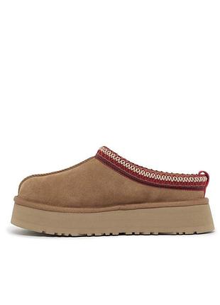 Жіночі сабо на платформі ugg tazz у класичному рудувато-коричневому відтінку chestnut. розмір:38