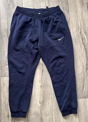 Nike спортивные штаны утепленные на маленький рост синие спортивки
