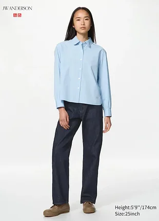 Джинси жіночі uniqlo uniqlo+jw anderson straight сині 24х31
