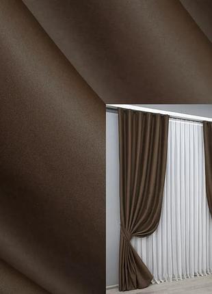 Комплект штор vr-textil midnight блэкаут 2 шт 150x290 см коричневый (1677ш)