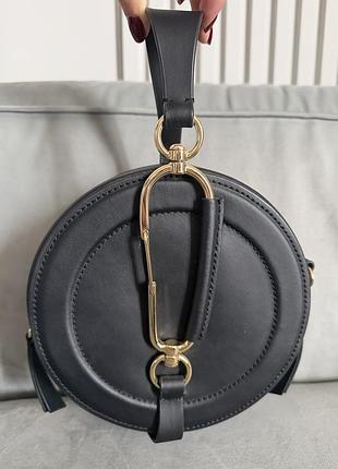 Сумка жіноча zac zac posen belay circle crossbody чорна шкіряна