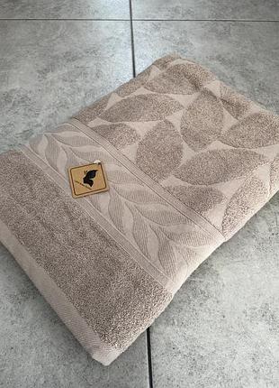 Махровое полотенце сауна 90х180 хлопок 100% l&m home textiles мокко