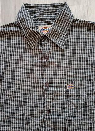 Мужская рубашка в клетку dickies l 2